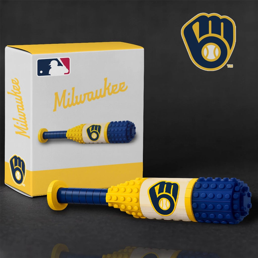 Milwaukee Brewers Baseball Bat Building Block Set