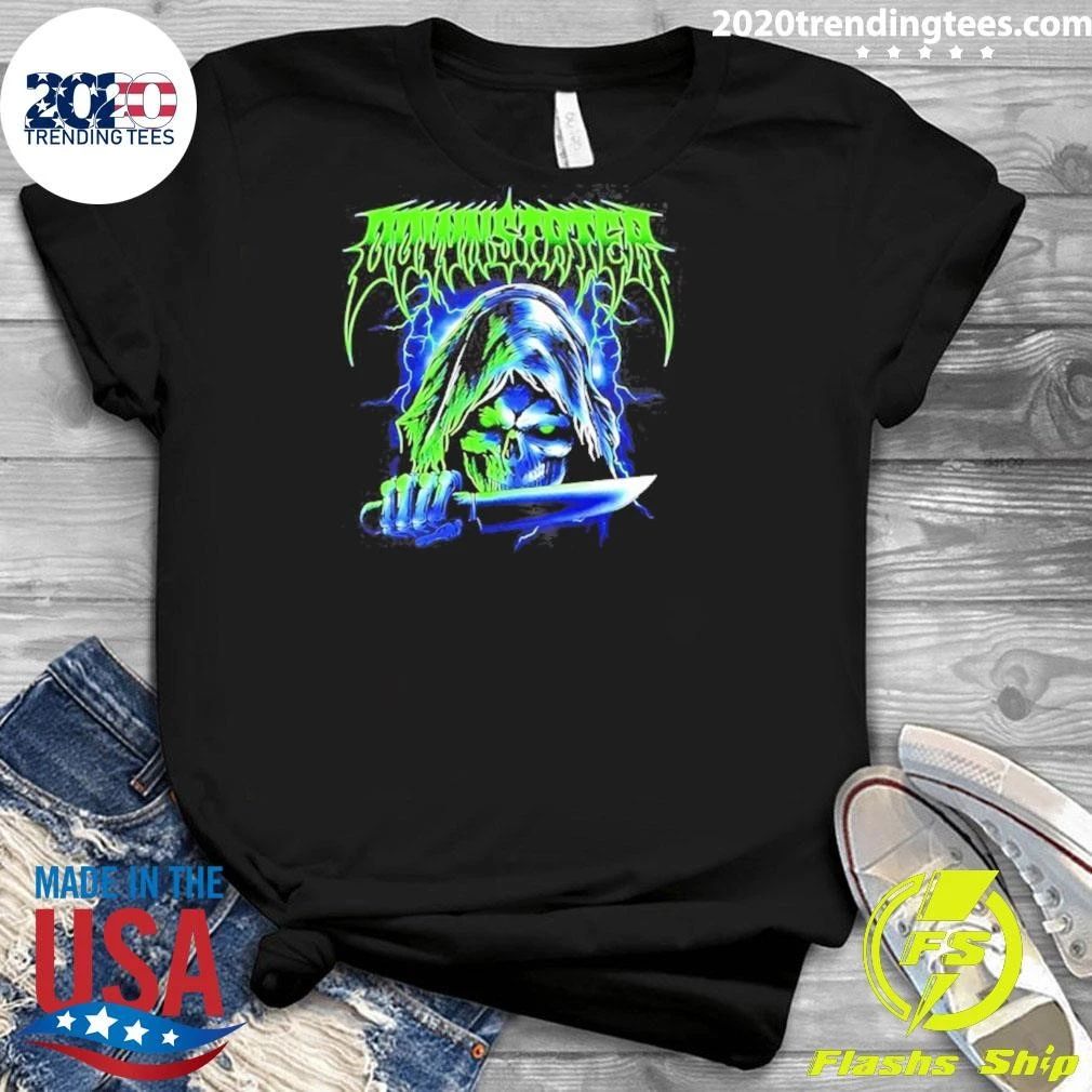 Downstater Grim Reaper With Knife Metal Shirt