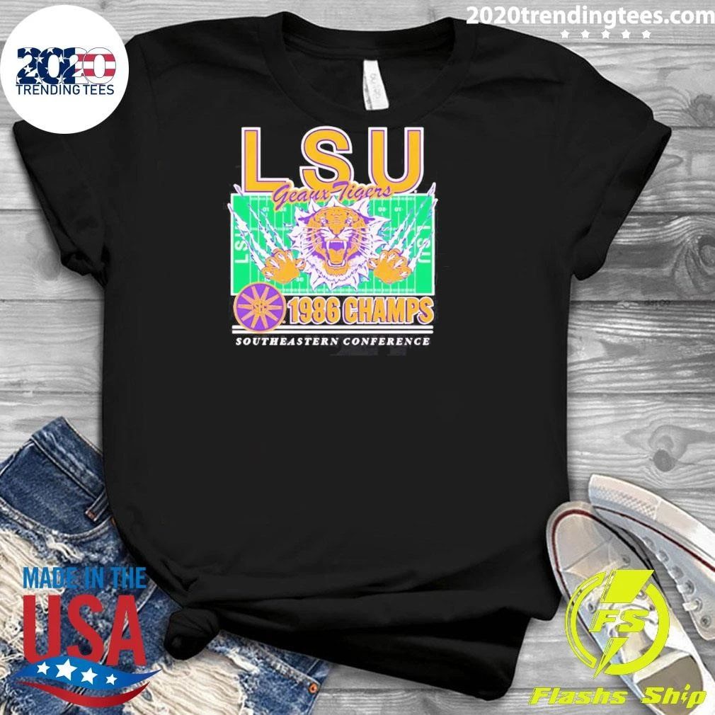 Lsu Football 1986 Sec Champions Stadium Vintage Shirt