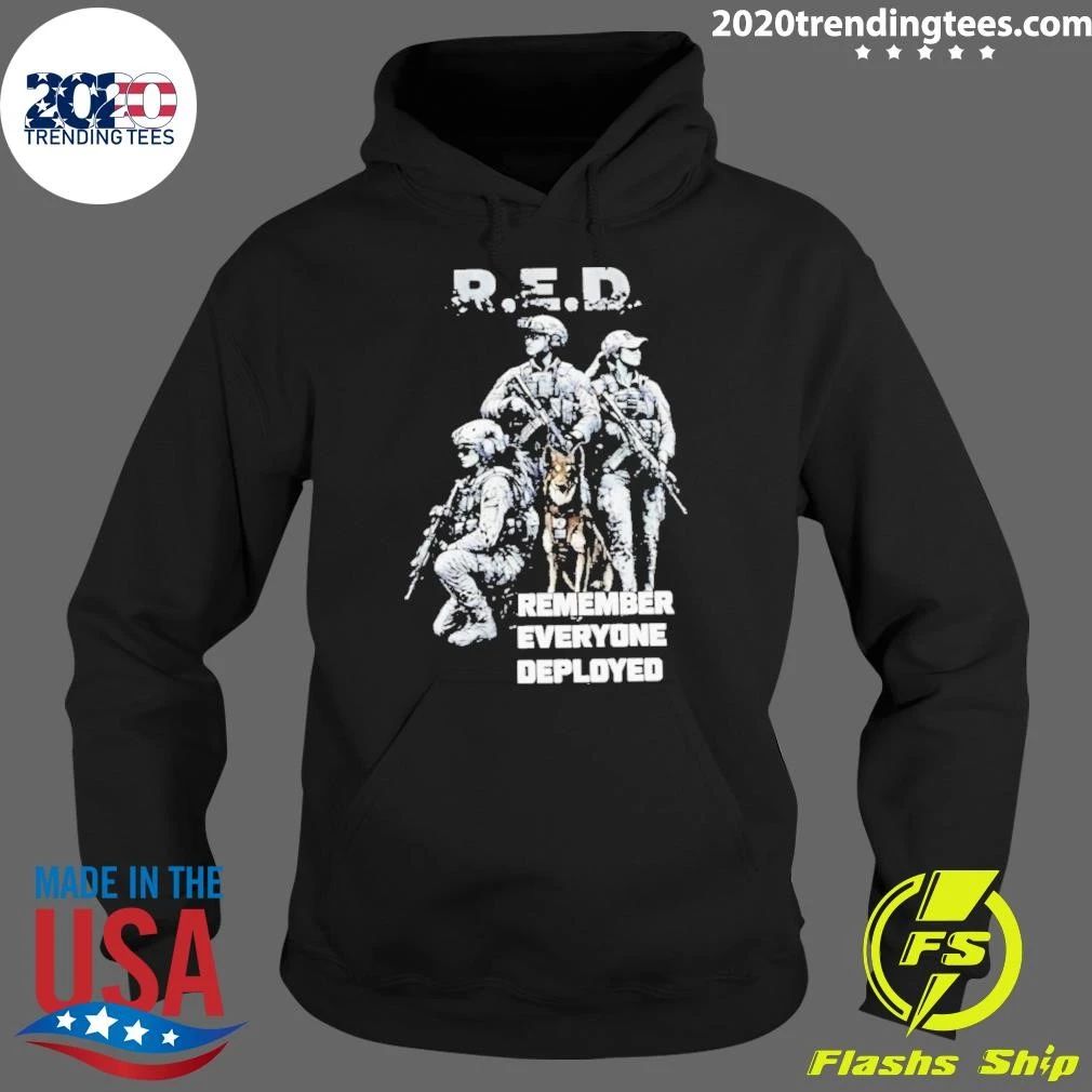 Red Remember Everyone Deployed Military Shirt