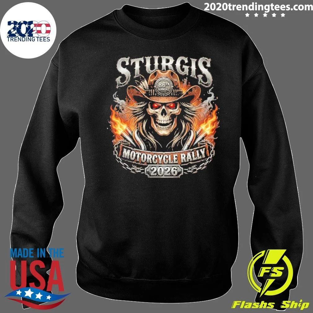 2026 Sturgis Motorcycle Rally Cowboy Skull 86th Anniversary Shirt