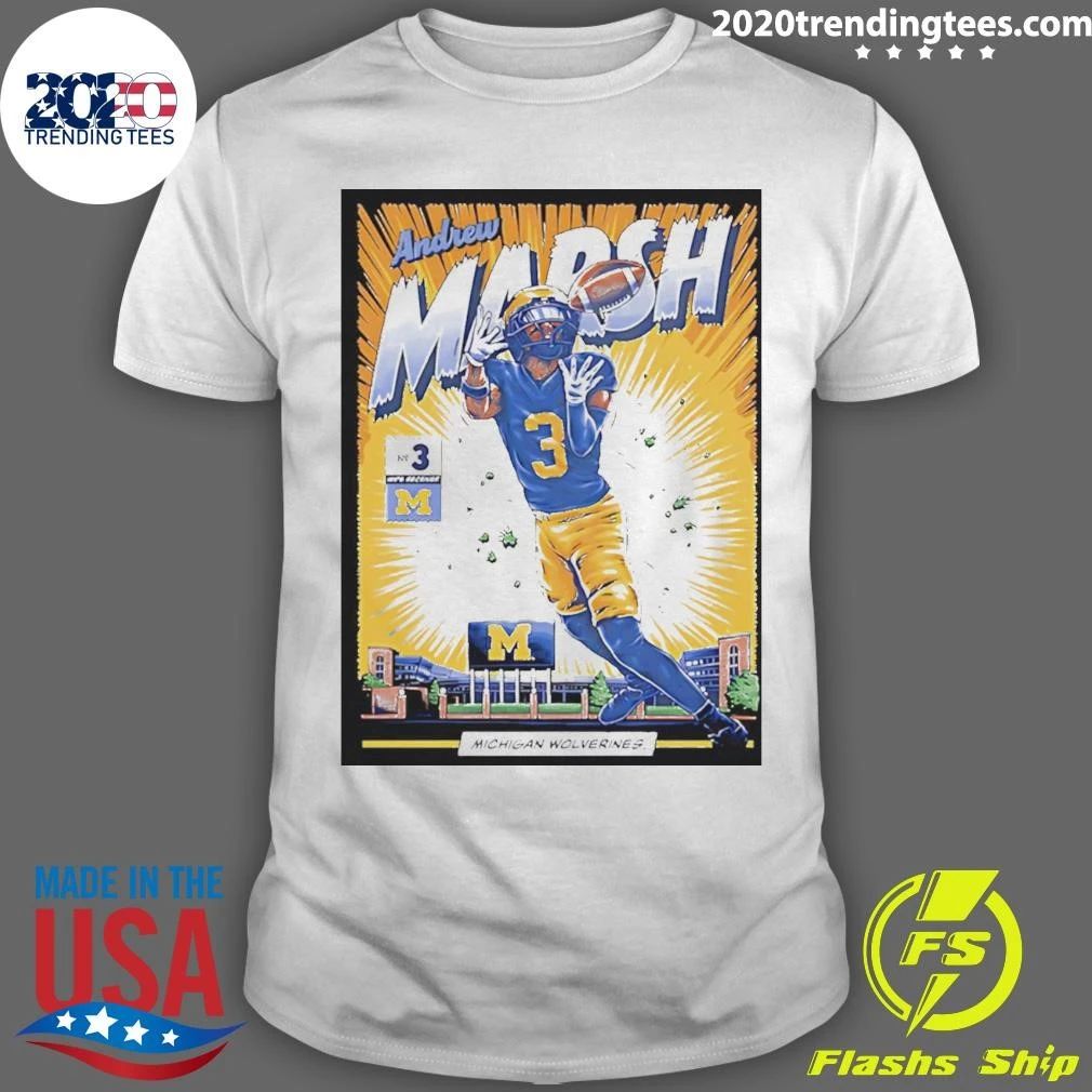 Andrew Marsh Michigan Wolverines Football Comic Shirt