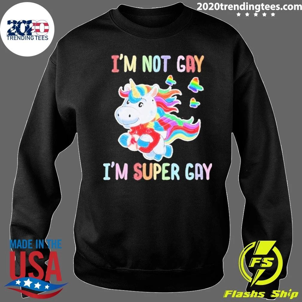 Unicorn Boston Red Sox I’m Not Gay I’m Super Gay Shirt