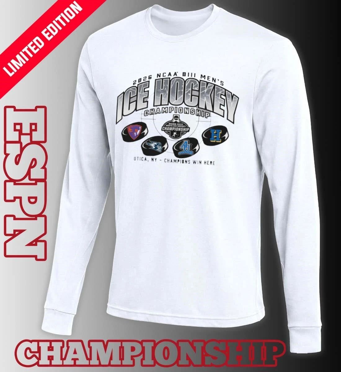 4 Teams 2026 NCAA Division III Men’s Ice Hockey Championship Shirt