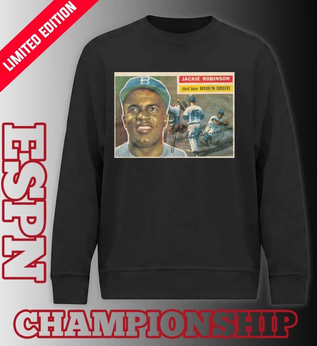 1956 Topps Baseball Jackie Robinson Dodgers shirt