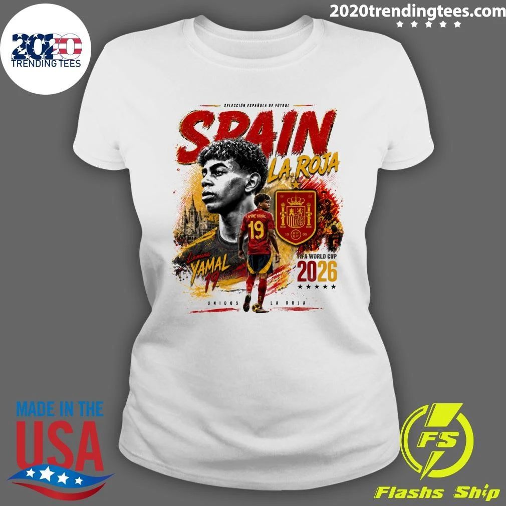 Lamine Yamal Spain La Roja Soccer 2026 World Cup Graphic Tee Shirt