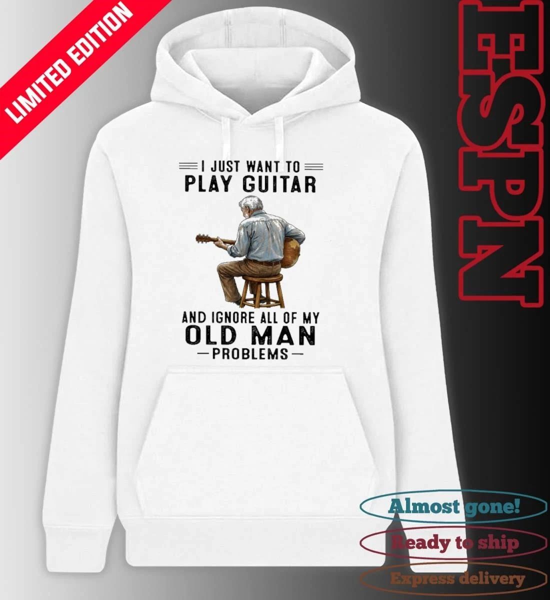 I Just Want To Play Guitar And Ignore All Of My Oldman Problems Shirt
