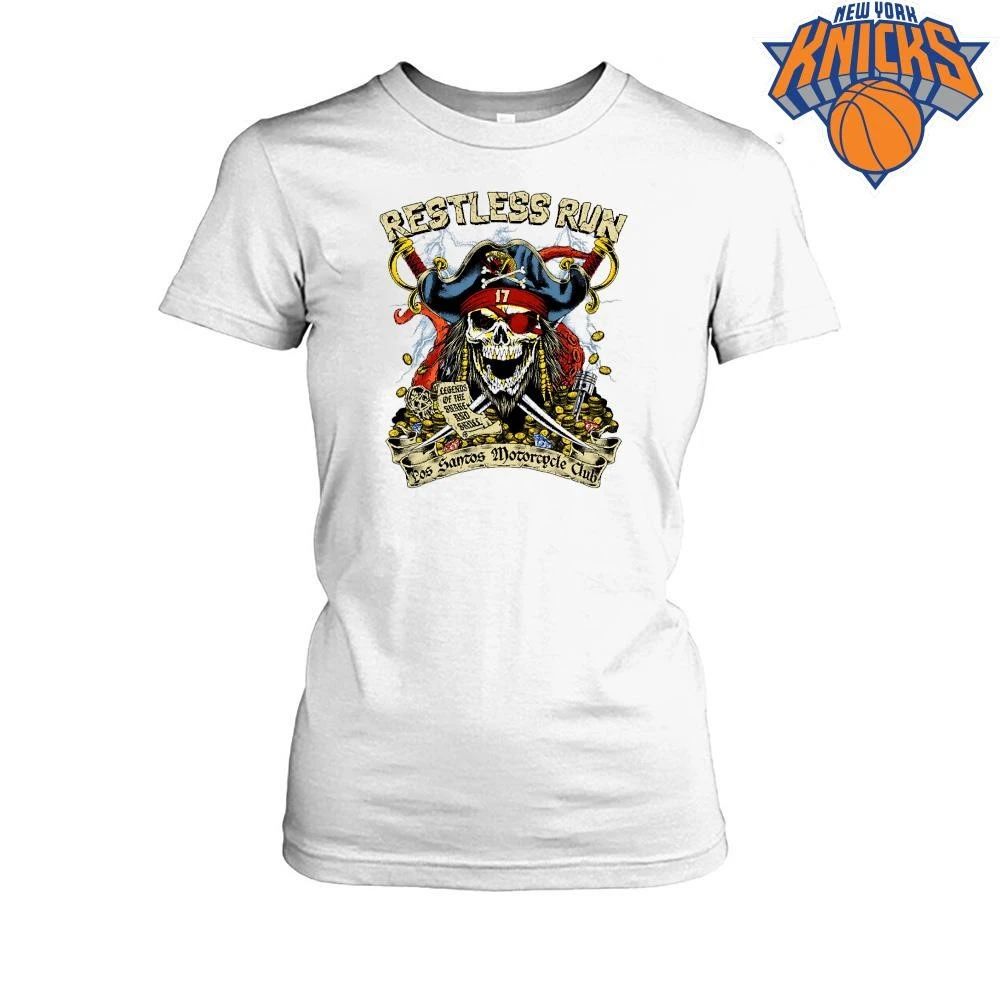 Restless Run Los Santos Motorcycle Club Pirate Skull Shirt