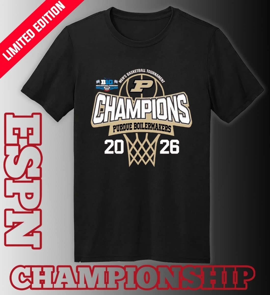 Purdue Boilermakers 2026 Big Ten Men’s Basketball Tournament Champions Shirt