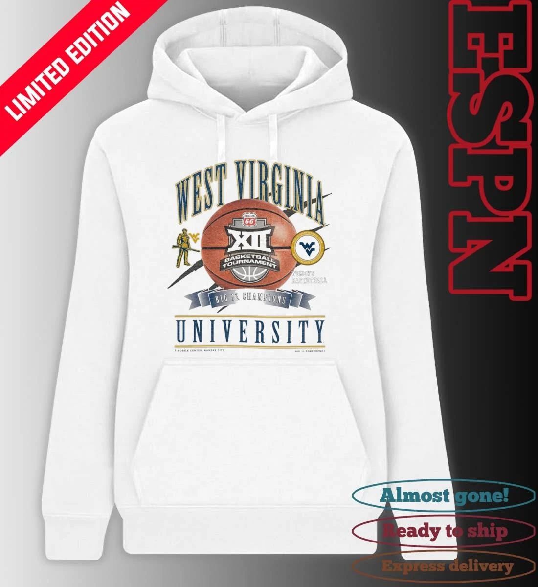 WVU Women’s Basketball New Era 2026 Big 12 Tournament Champions Shirt