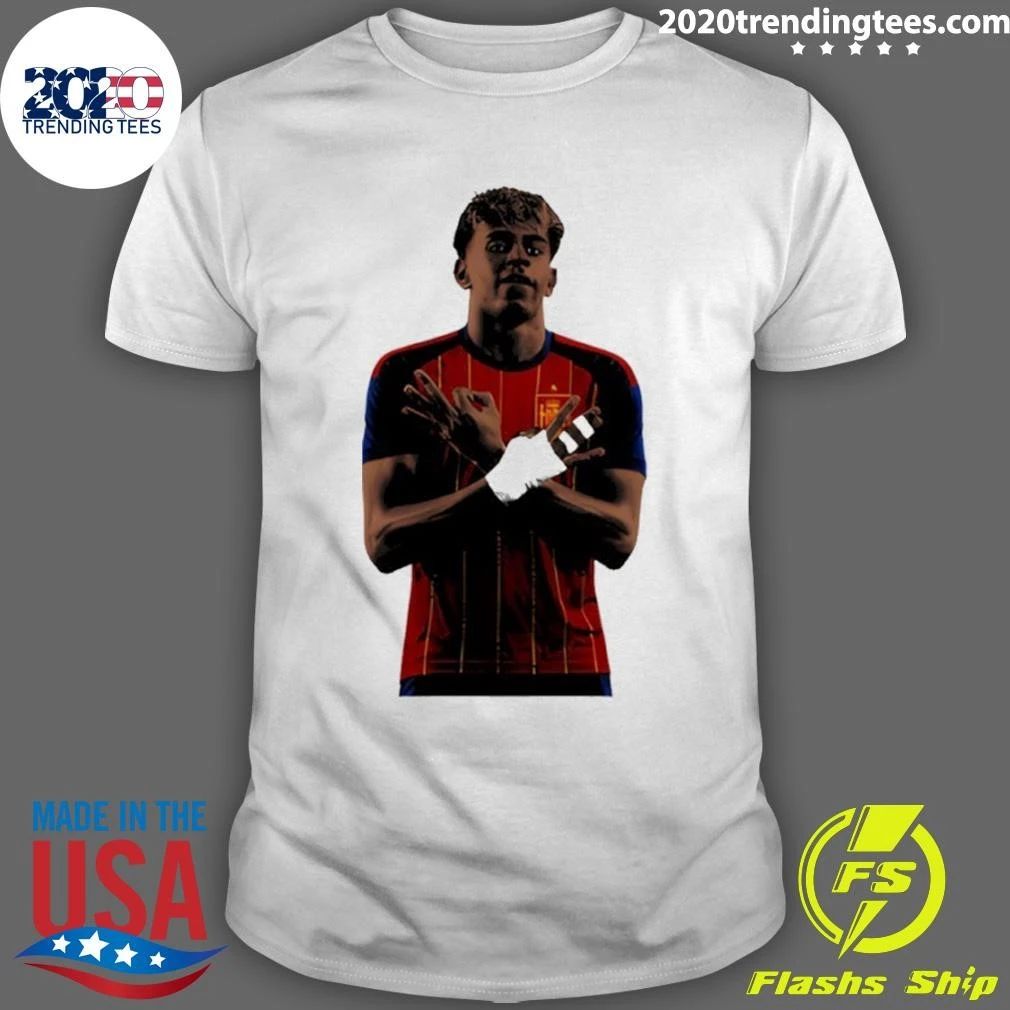 Lamine Yamal Celebration Spain Soccer World Cup 2026 Shirt