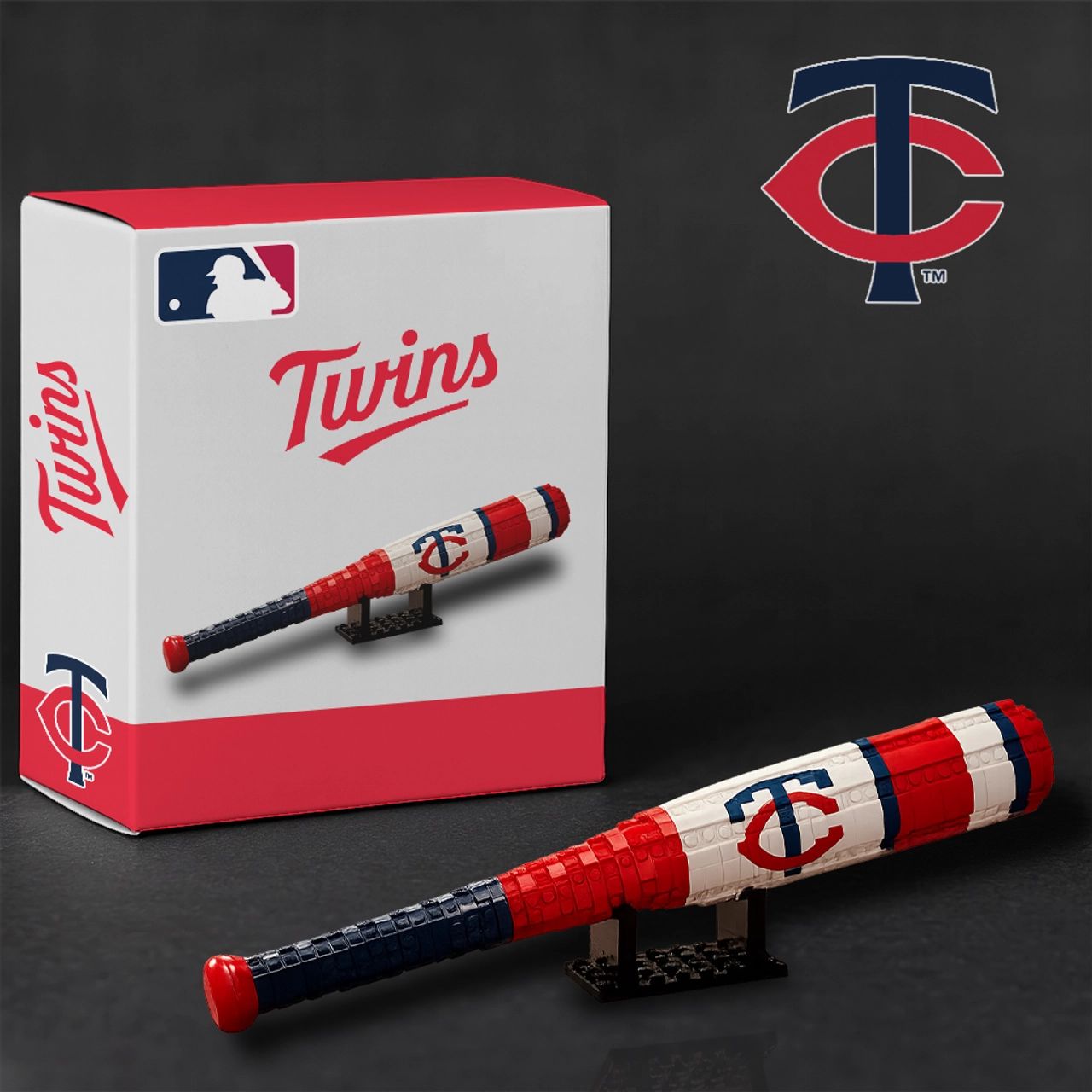 Minnesota Twins Baseball Bat Building Blocks Set