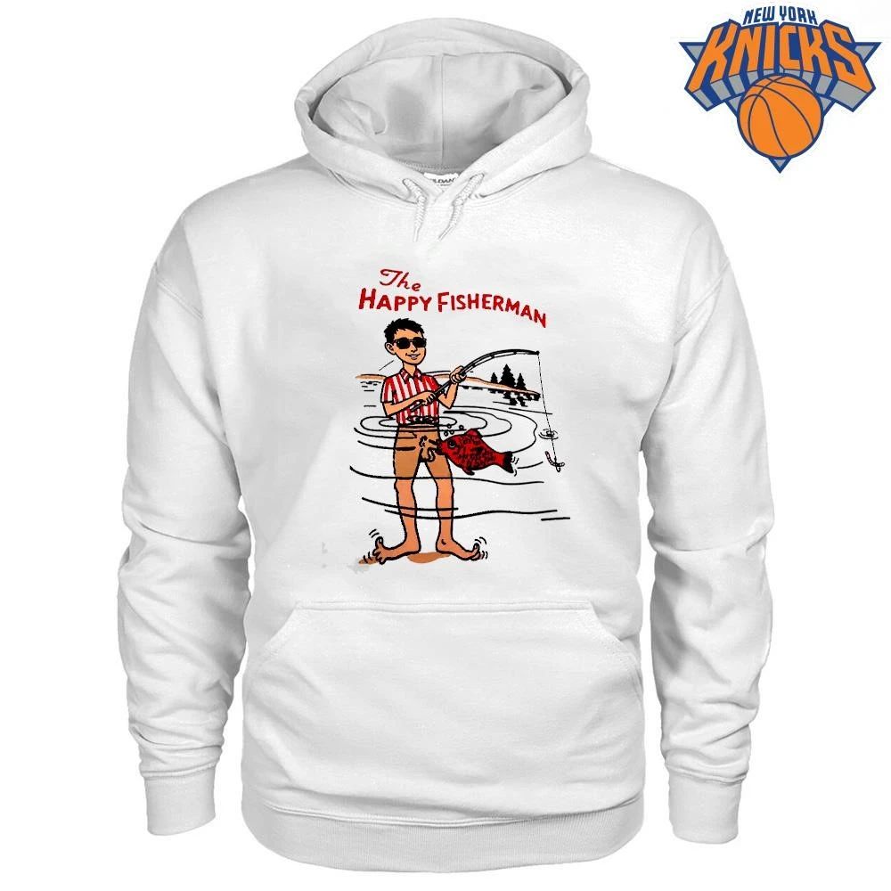 The Happy Fisherman Funny Naughty Fishing Humor Meme Shirt