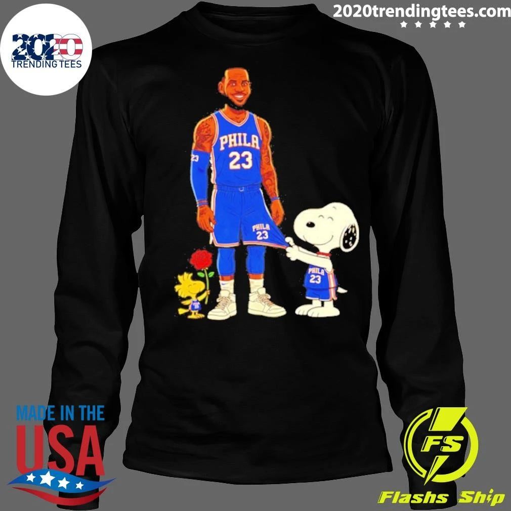 James X Peanuts Philadelphia 76ers Basketball Shirt
