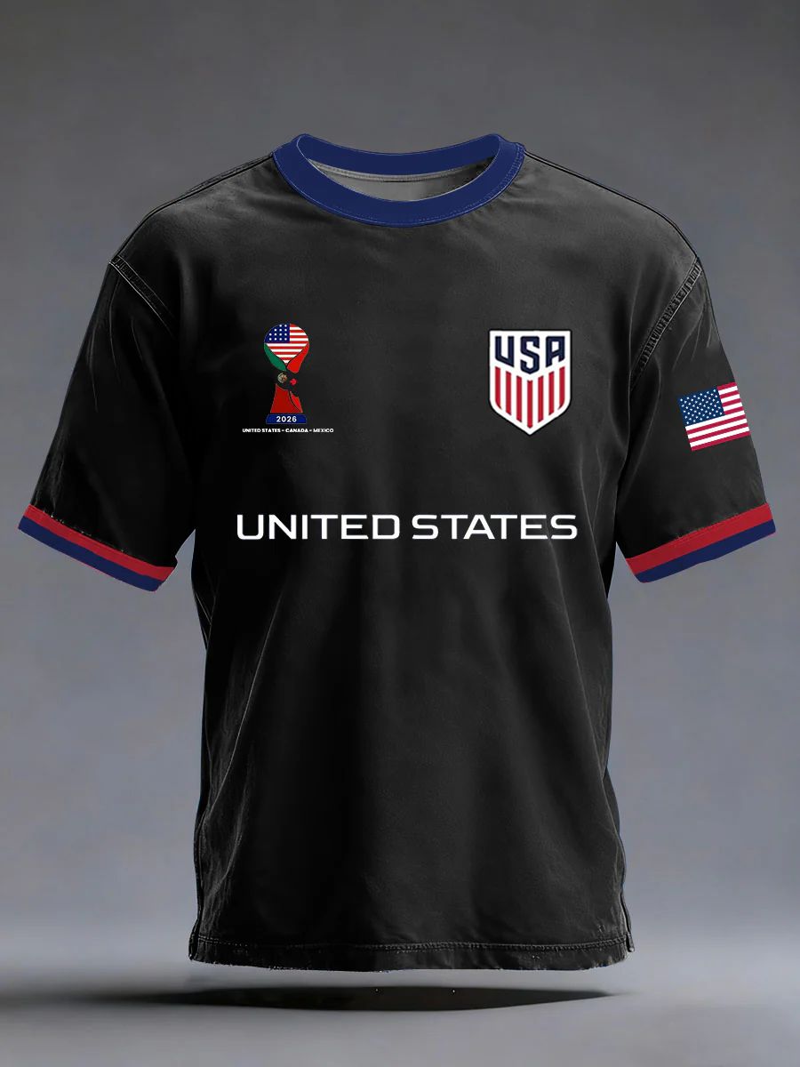 United States 2026 World Cup Jersey – White Concept Home Kit T-Shirt with Tri-Host Nation Badge