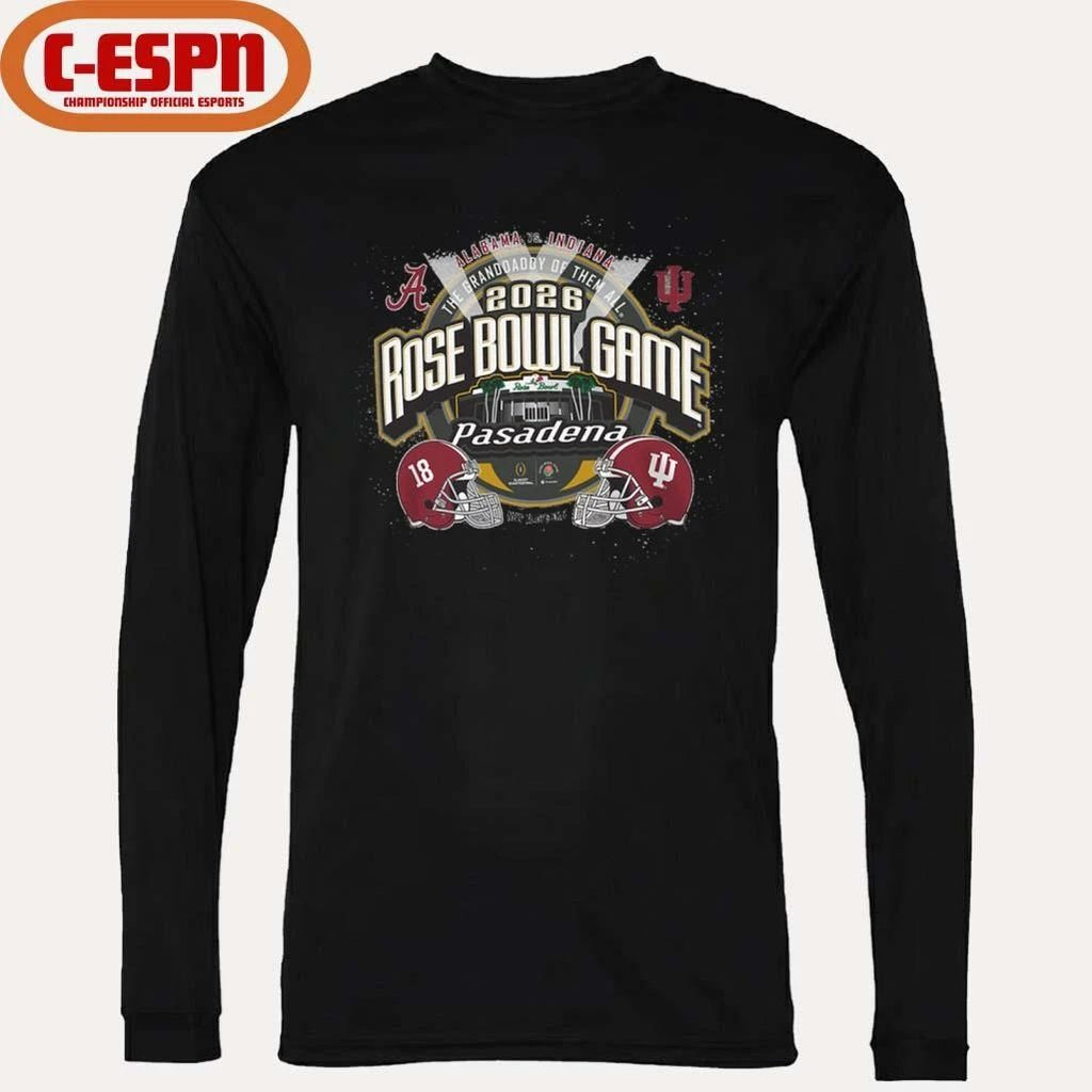Indiana vs Alabama Football 2026 Rose Bowl Head to Head stadium shirt