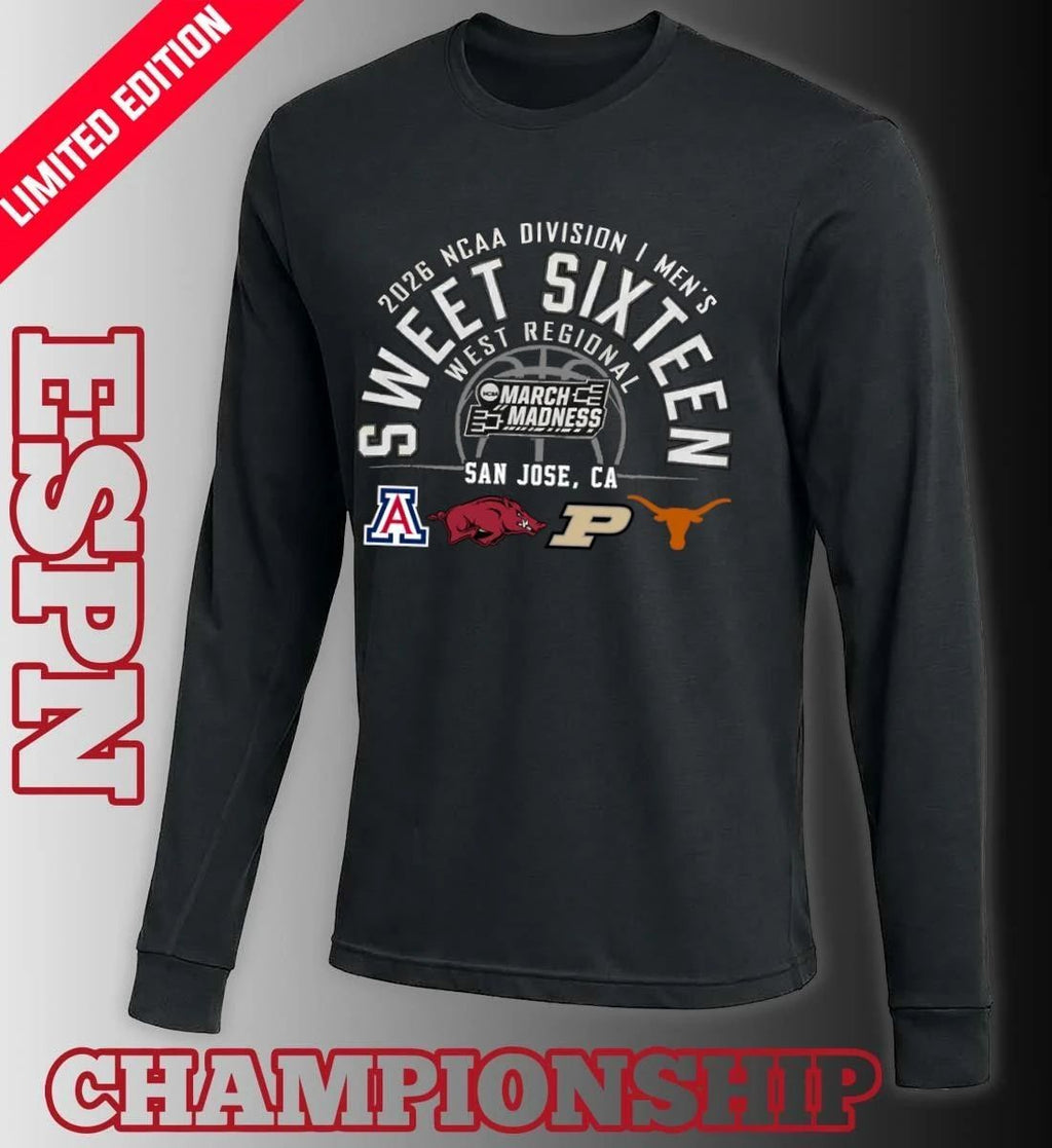 2026 NCAA DI Men’s Basketball Sweet 16 West Regional – San Jose, CA T-Shirt