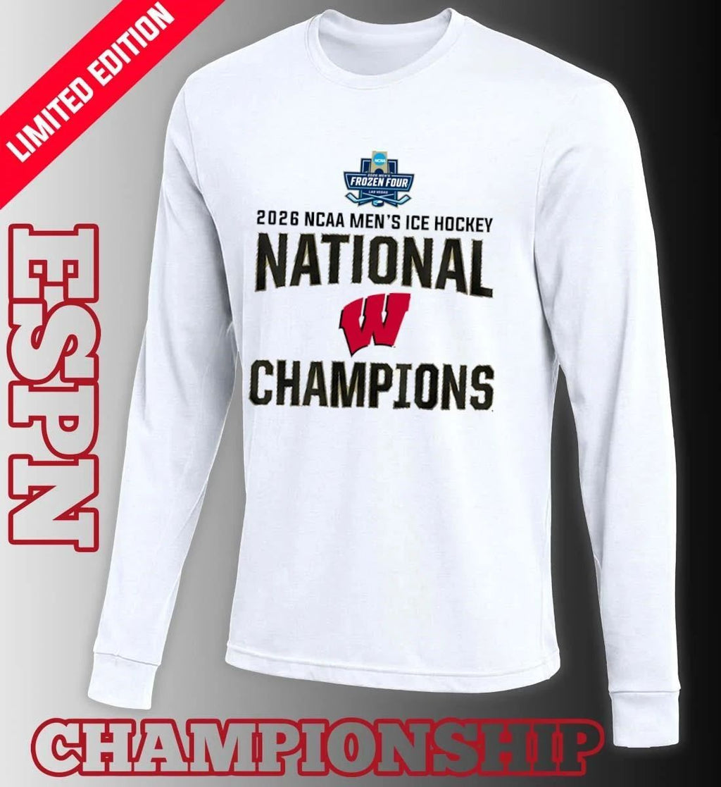 University Of Wisconsin 2026 NCAA DI Men’s Ice Hockey National Champions T-Shirt