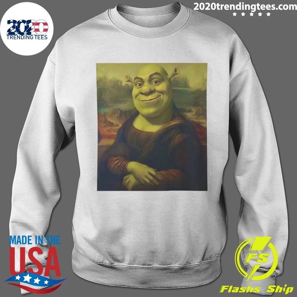 Shrek Mona Lisa Parody Portrait Graphic Tee Shirt