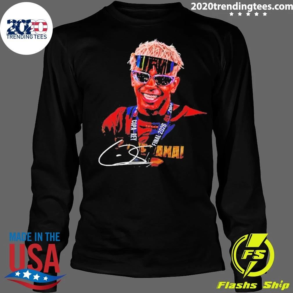 Lamine Yamal Smiling Spain Soccer World Cup 2026 Signature Shirt