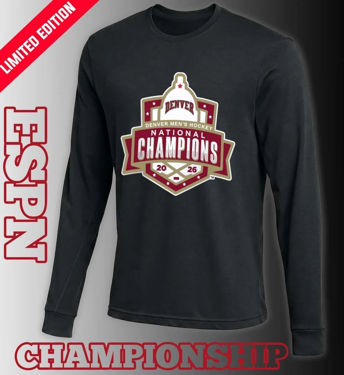 Denver Men’s Ice Hockey 2026 NCAA National Champions Official Logo T-Shirt