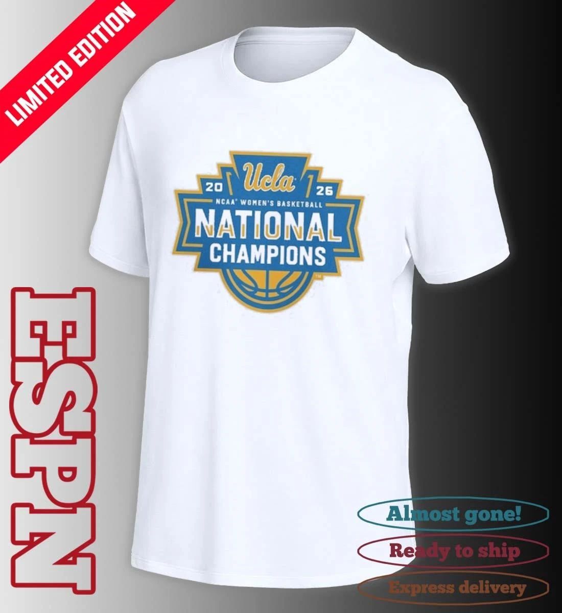 UCLA Bruins NCAA DI Women’s Basketball National Champions Official Logo T-Shirt