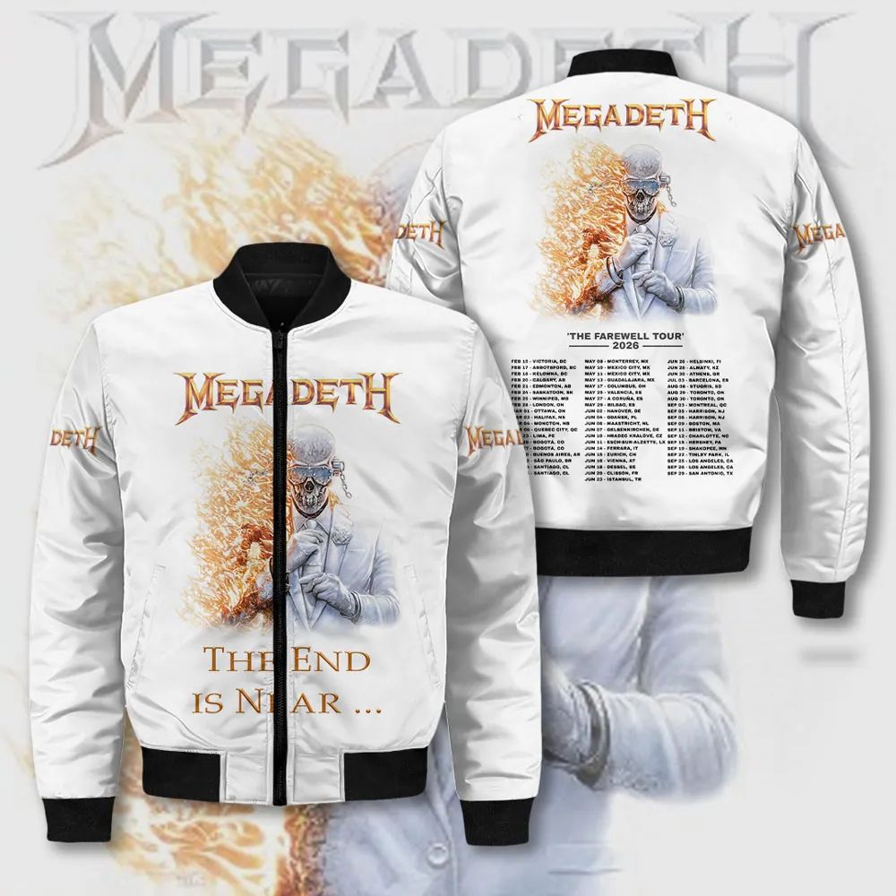 Megadeth The Farewell Tour 2026 Bomber Jacket