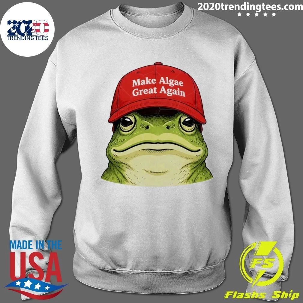Frog Team Algae Make Algae Great Again Hat Patriotic American Flag 2026 Shirt