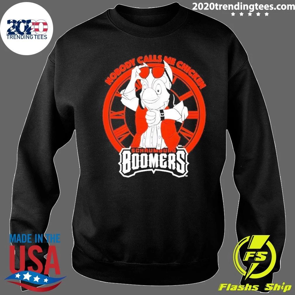 Back To The Future Schaumburg Boomers Baseball Nobody Calls Me Chicken Shirt
