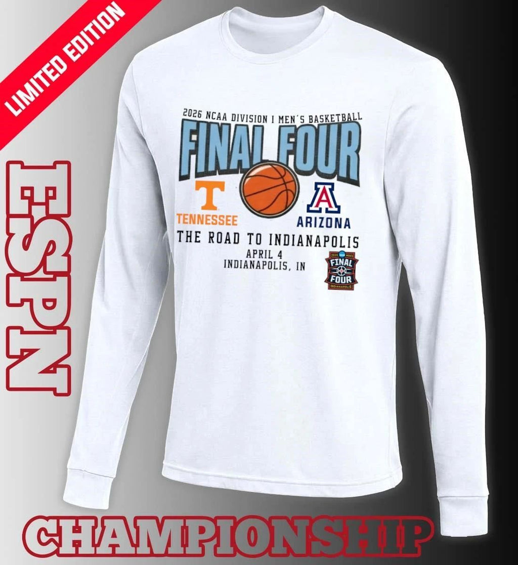 Tennessee Volunteers Vs Arizona Wildcats 2026 NCAA DI Men’s Basketball Tournament March Madness Final 4 T-Shirt