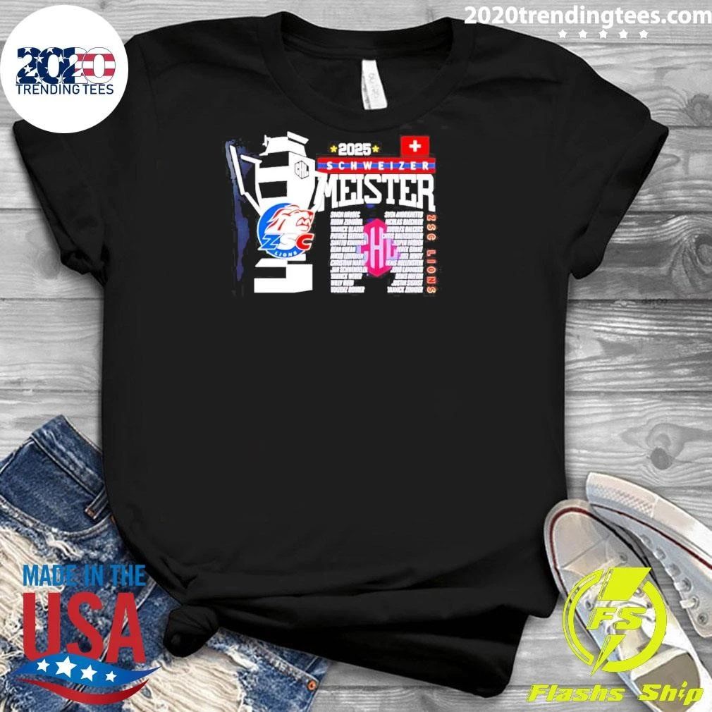 Zsc Lions 2025 Schweizer Meister Roster Shirt