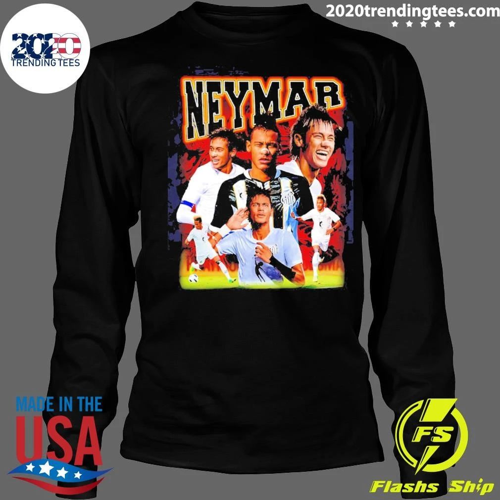 Neymar Young Santos Fc Legend Collage Brazilian Soccer Shirt