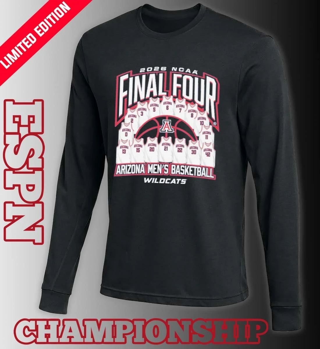 Arizona Men’s Basketball 2026 NCAA Final Four Jersey Madness T-Shirt