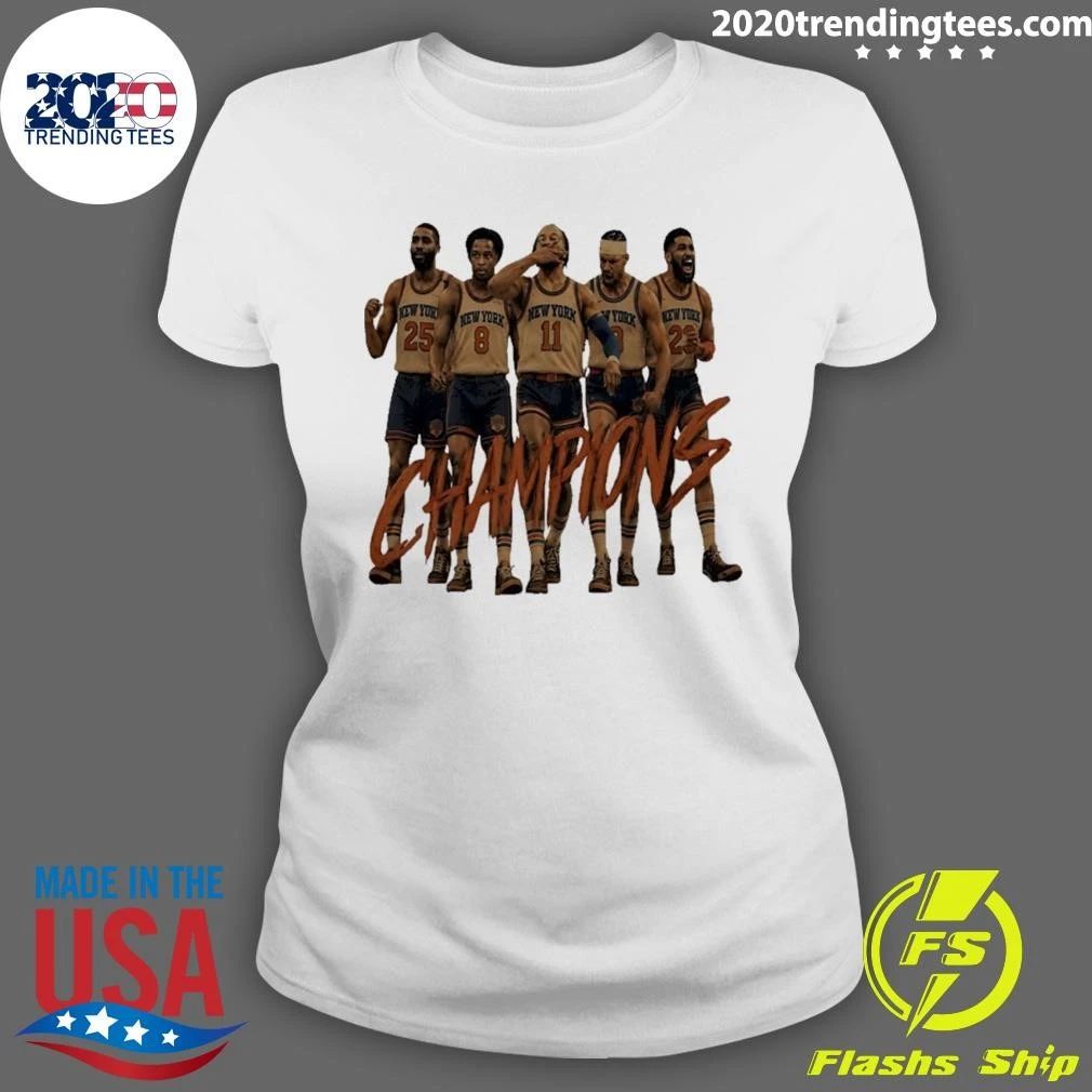 Knicks Championship Player Collage Pose Star Shirt