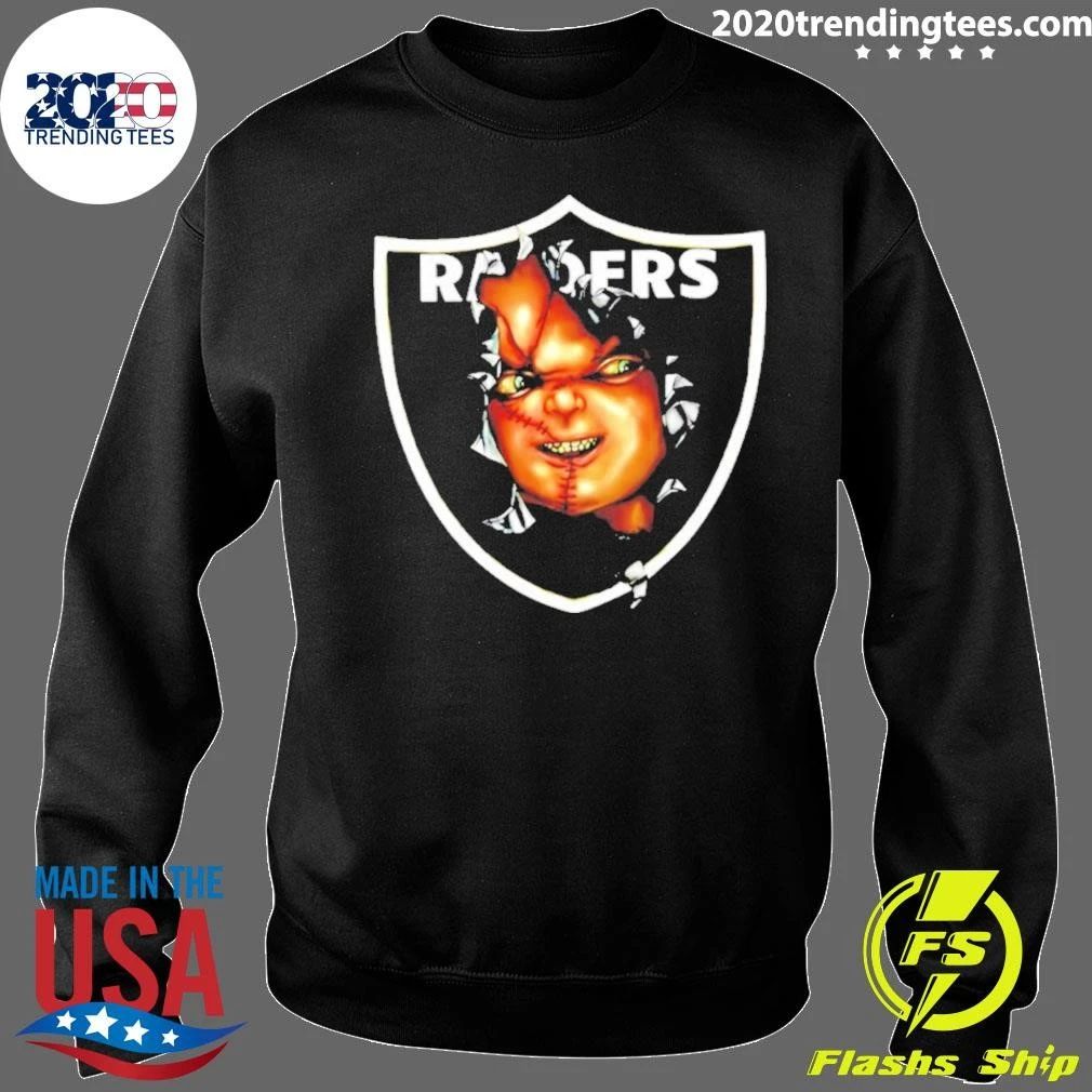Brucedropemoff Wearing Raiders Chucky Doll Vintage Shirt