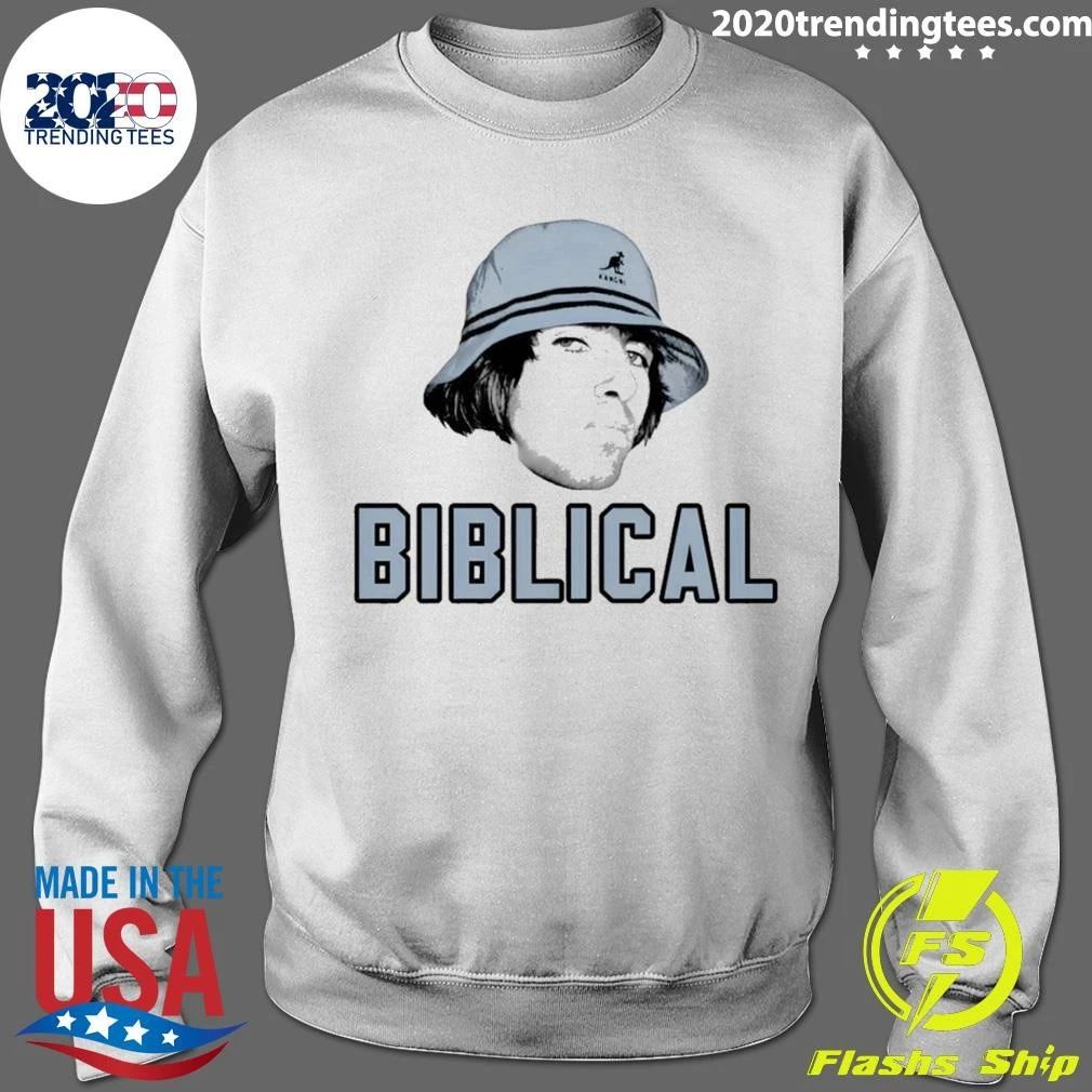 Liam Gallagher Wearing Kangol Hat Biblical 2026 Shirt