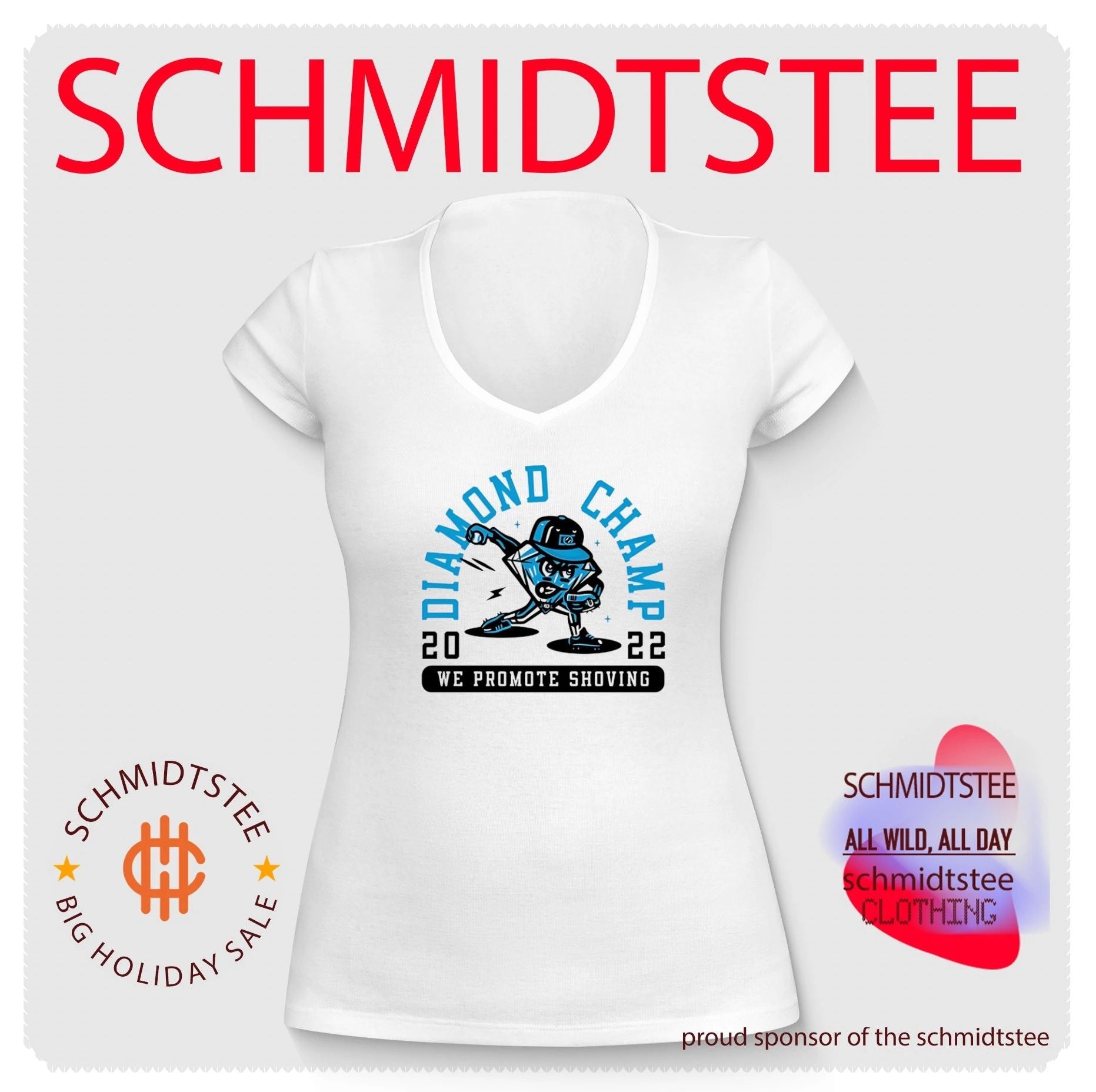Diamond Champ 2022 We Promote Shoving baseball shirt