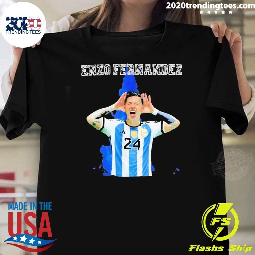 Enzo Fernández Argentina National Soccer World Cup 2026 Shirt