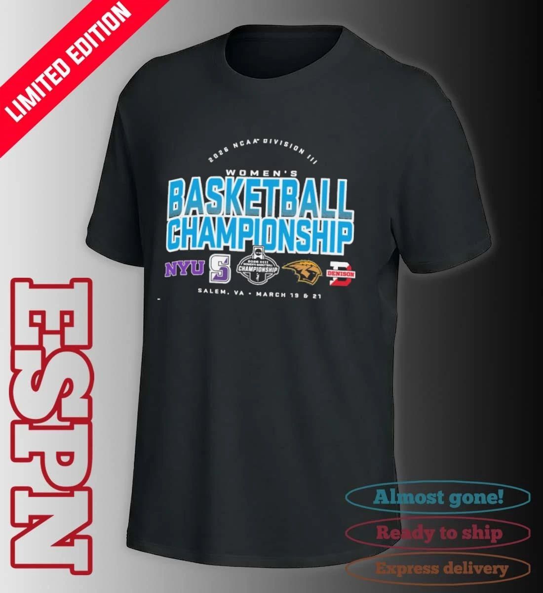 4 Teams 2026 NCAA DIII Women’s Basketball Championship T-Shirt