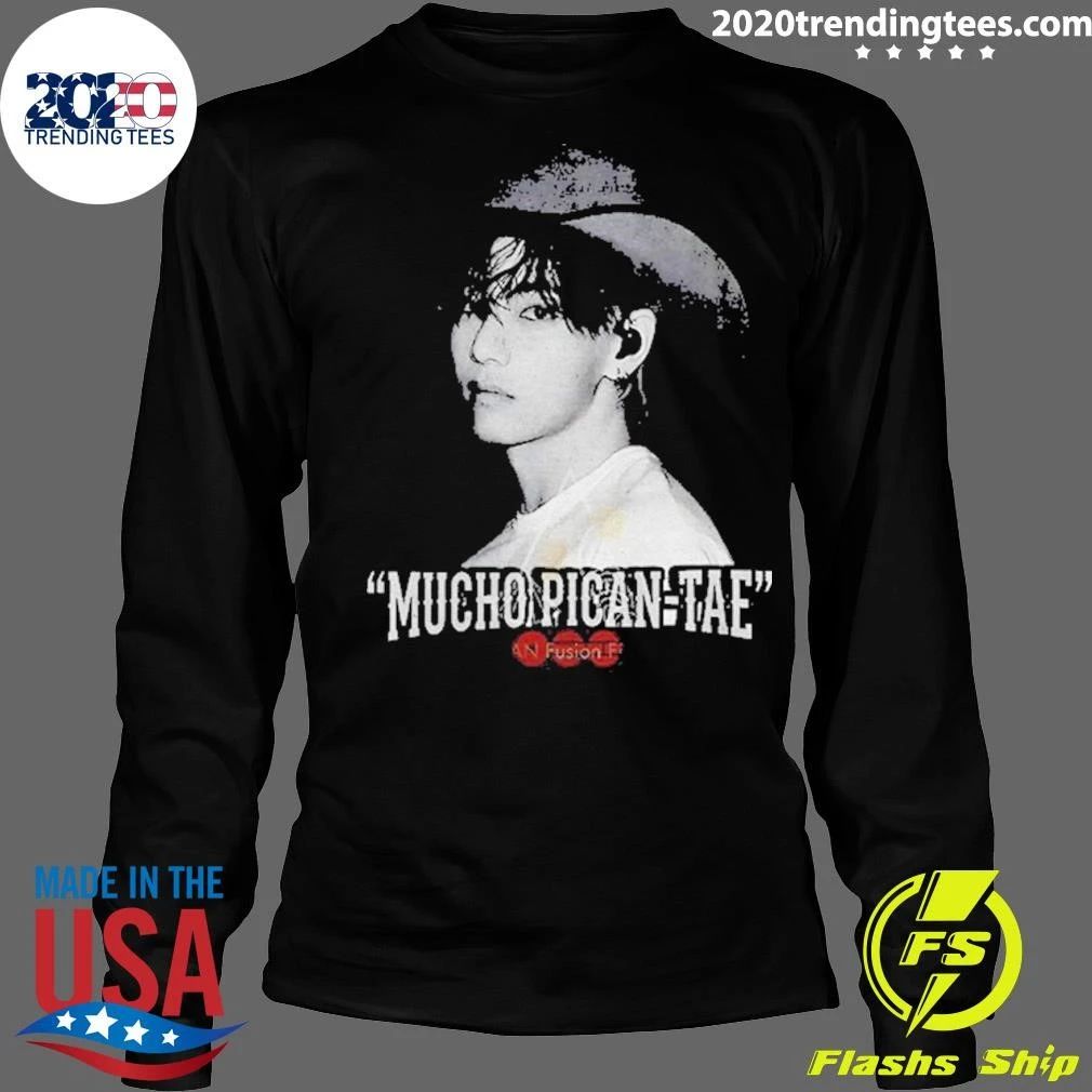 Kim Taehyung Mucho Picante Bts Kpop Braided Hair Arirang Concert Shirt
