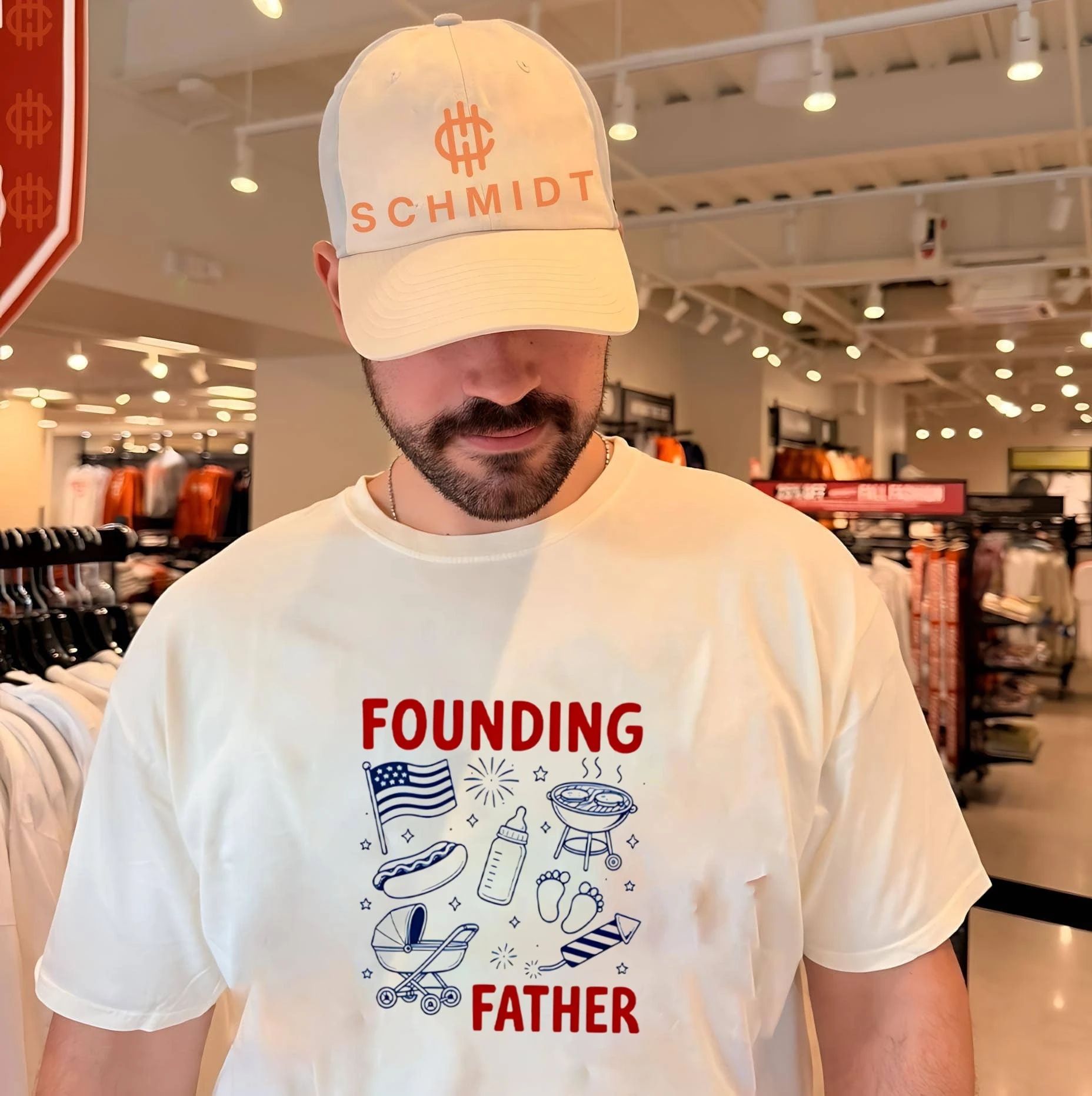 Founding Father 4th Of July Couple Shirt