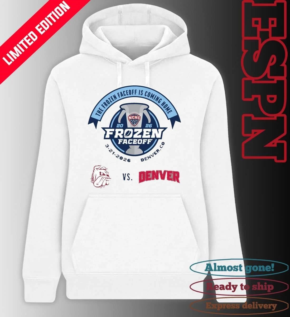 Denver Pioneers vs Minnesota Duluth Hockey 2026 NCHC Frozen Faceoff Matchup T-Shirt