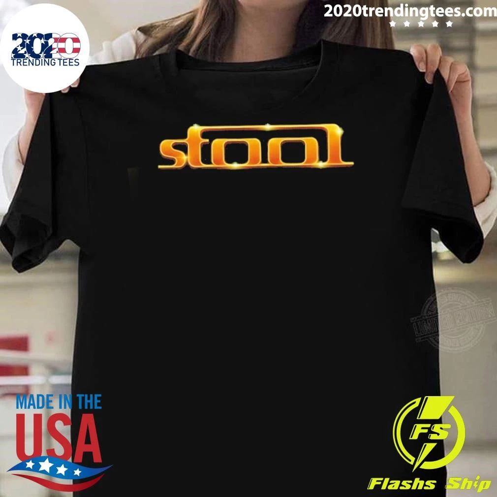 Stool Gold Logo Typography Minimalist Shirt