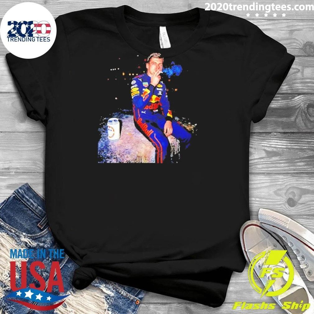 Max Verstappen Beer And Smoking Shirt