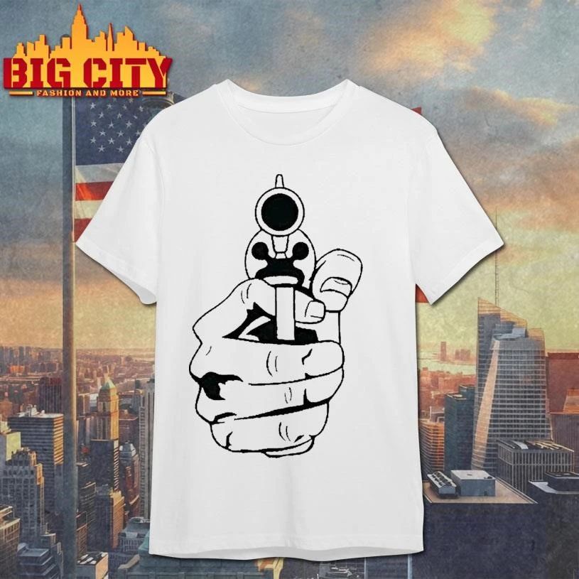 Revolver Hand Pointing Graphic Tshirts