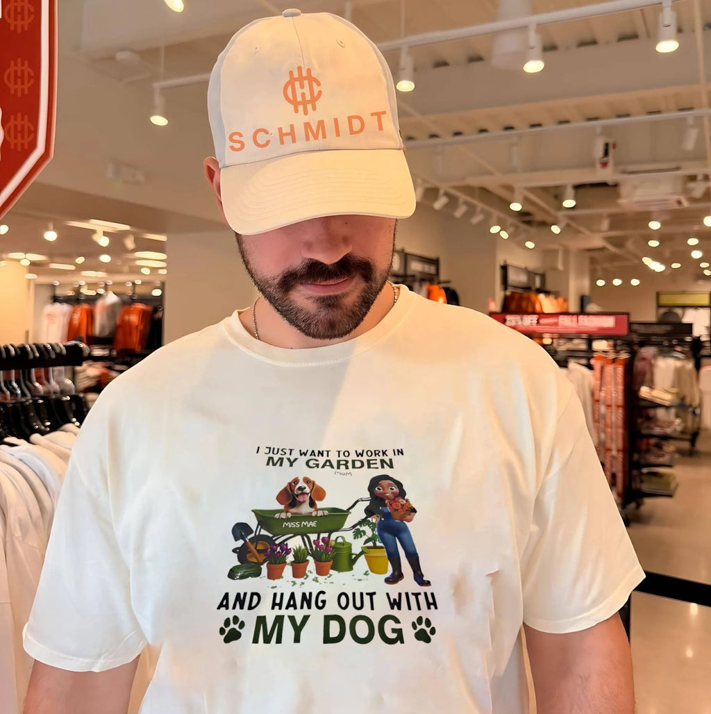 I just want to work in my garden and hang out with my dog shirt