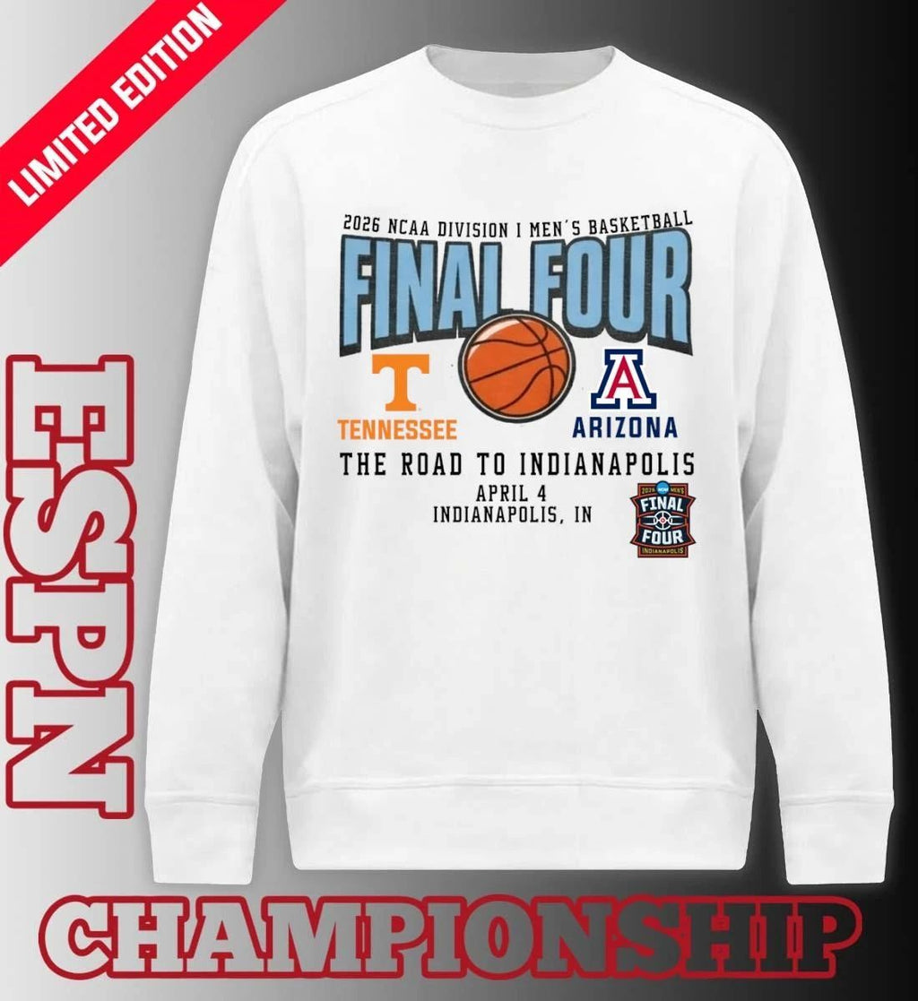 Tennessee Volunteers Vs Arizona Wildcats 2026 NCAA DI Men’s Basketball Tournament March Madness Final 4 T-Shirt