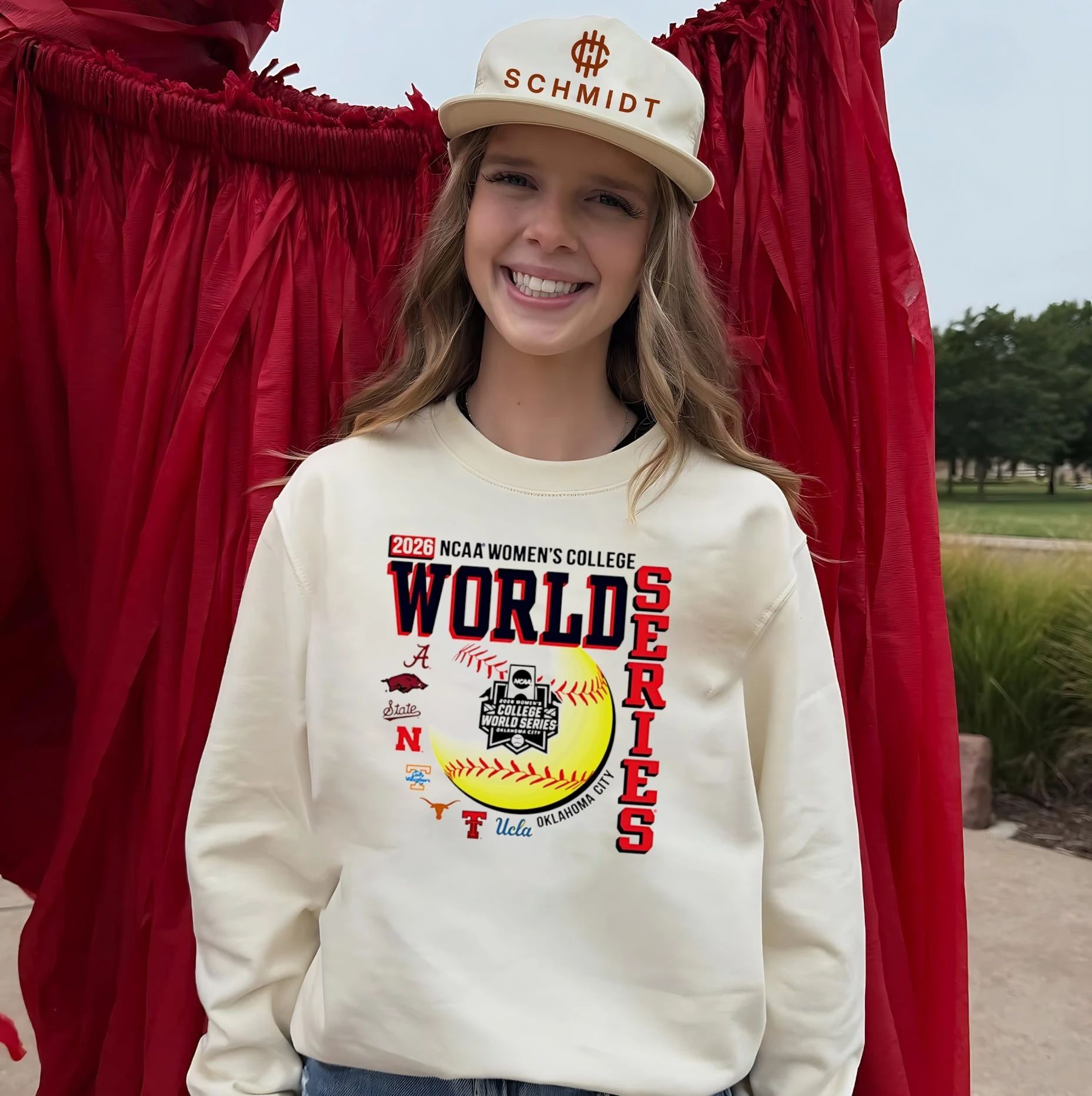 2026 Women’s College World Series 8 Team logo shirt