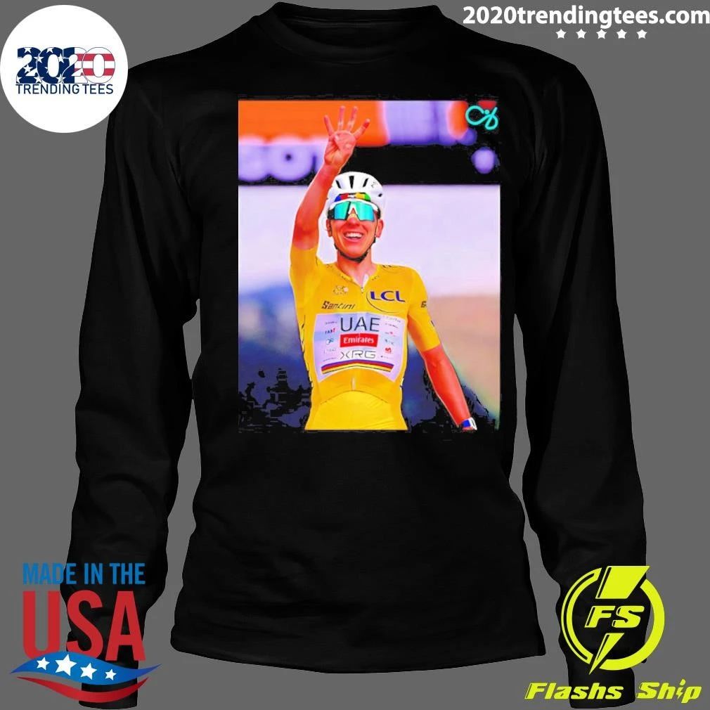 Tadej Pogačar 2026 4 Time Champions Funny Shirt