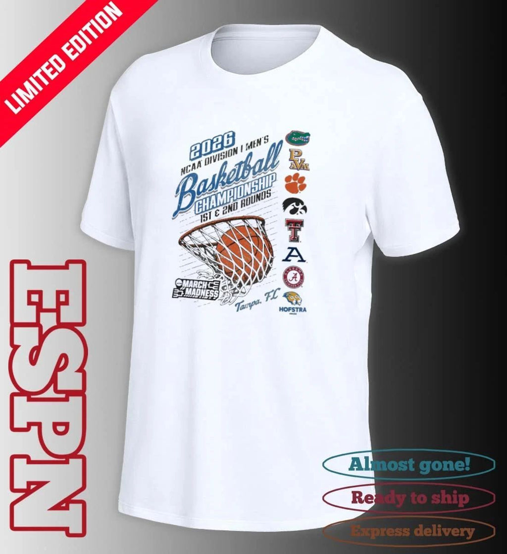 2026 NCAA DI Men’s Basketball Championship Regional 8 Teams Tampa, Florida T-Shirt